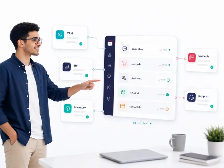 Webhook and integration settings inside Taly: Systems map